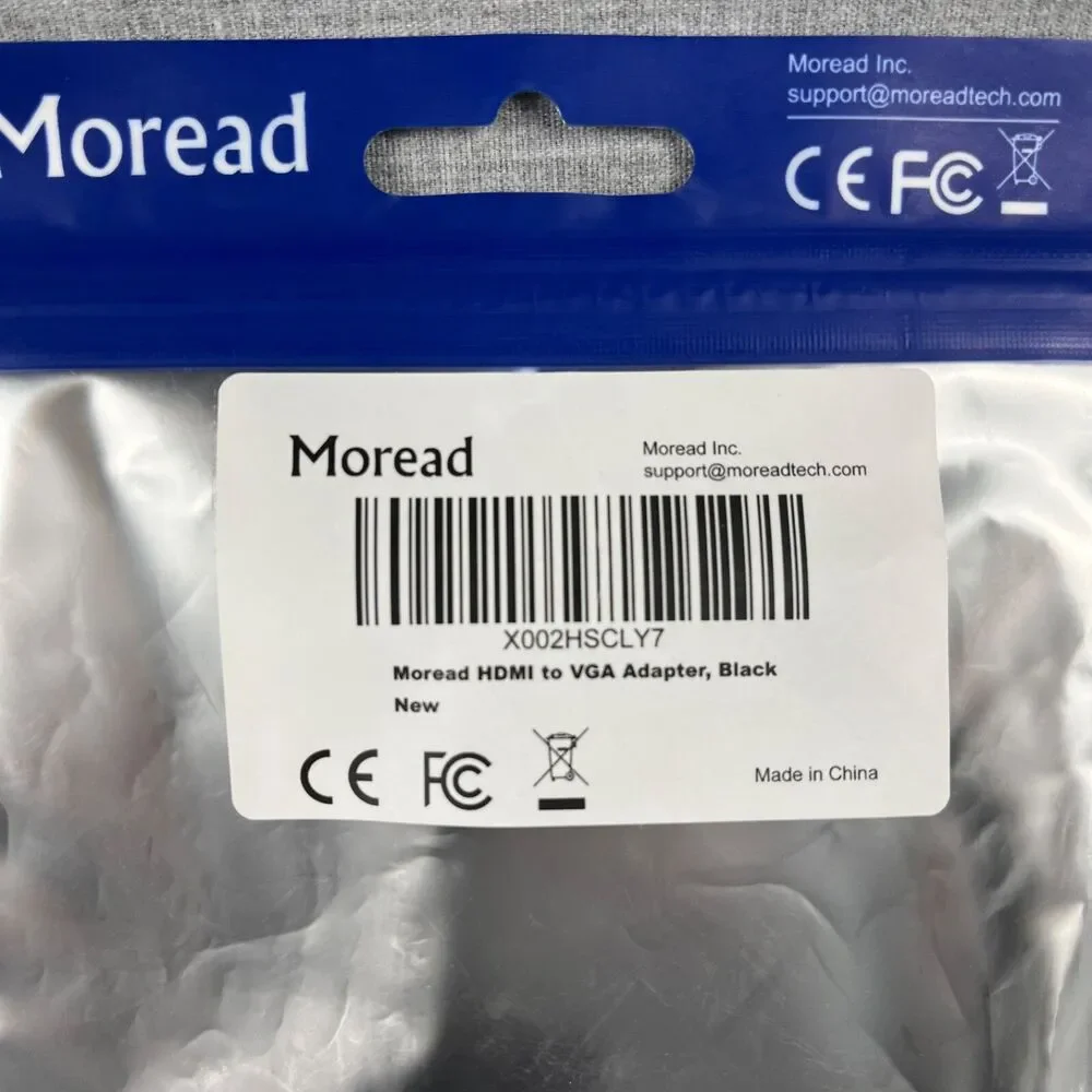 Moread HDMI to VGA Gold-Plated HDMI to VGA Adapter (Male to Female) for Computer